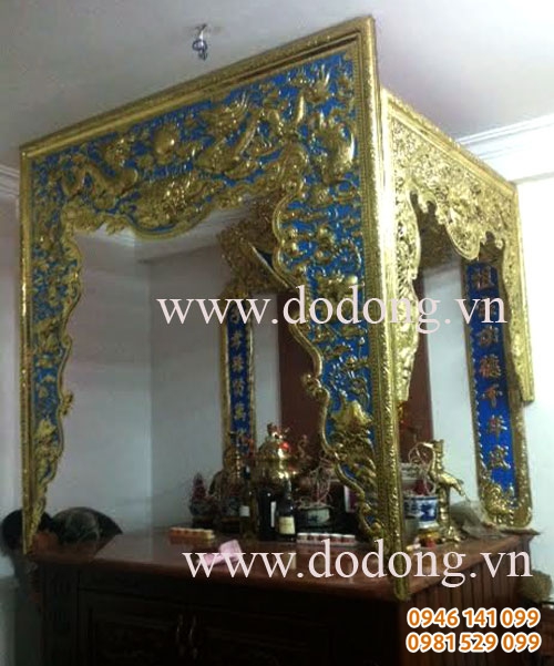 Thi công án gian cửa võng treo phòng thờ