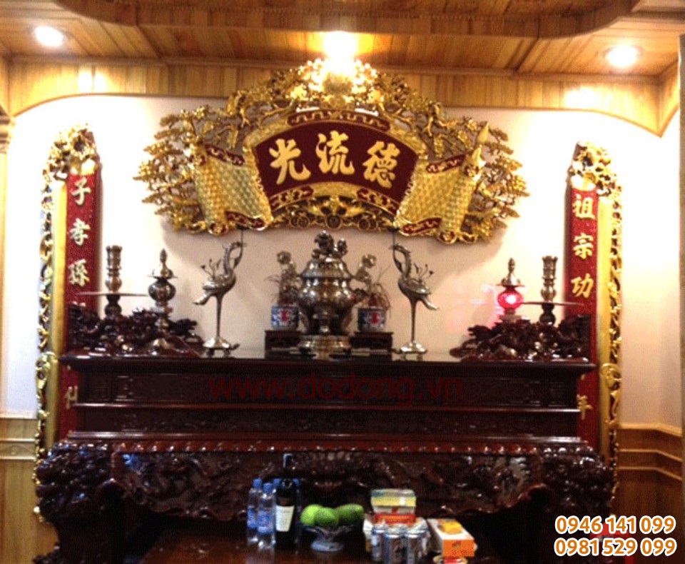 Bày trí bàn thờ ngày mùng 1, trang trí bàn thờ gia đình ý nghĩa