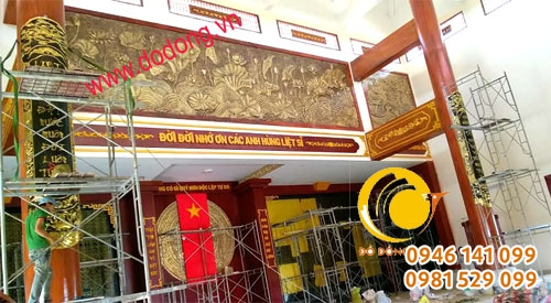 Tư vấn,thi công câu đối đền thờ liệt sỹ Thành phố Phan thiết