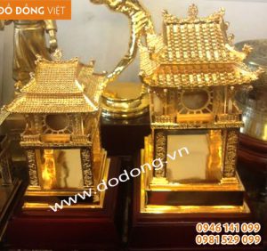 Tượng đồng khuê văn các cao 18,25cm mạ vang 9999 cao cấp