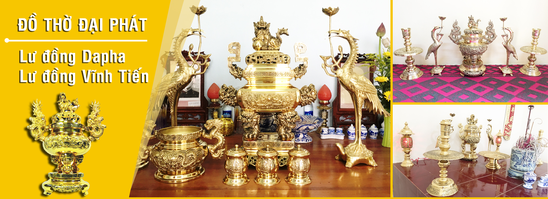 Đồ thờ Đại Phát, lư đồng dapha
