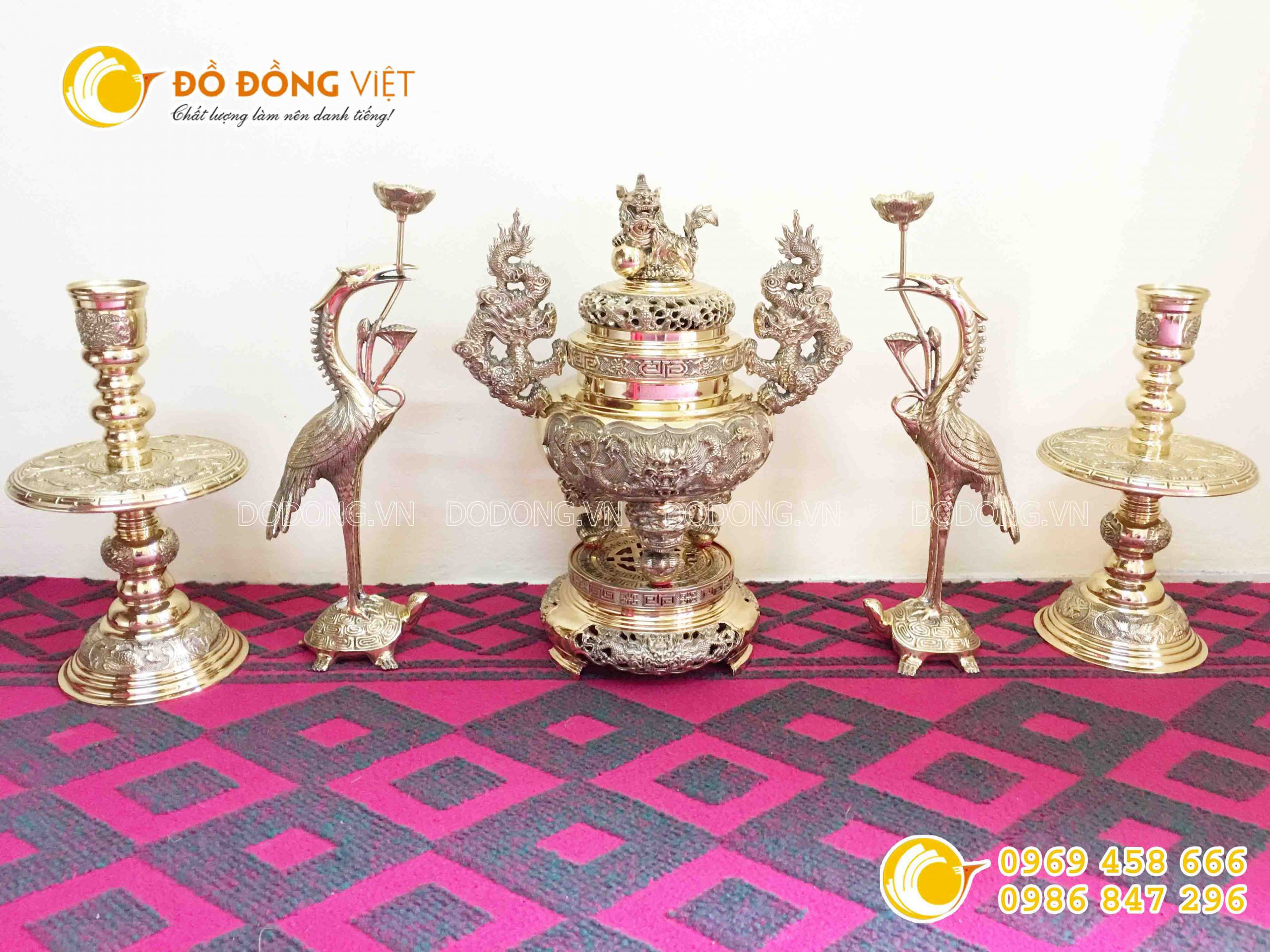 Bộ lư đồng vĩnh tiến số 4