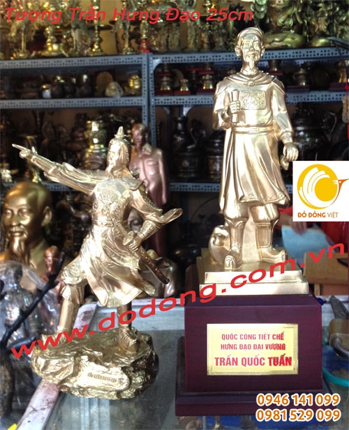 Tượng Trần hưng đạo cơ nhỏ bằng đồng