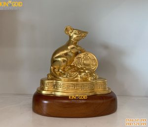 Quà Tết Ý Nghĩa- Tượng Chuột Dát Vàng 999,9