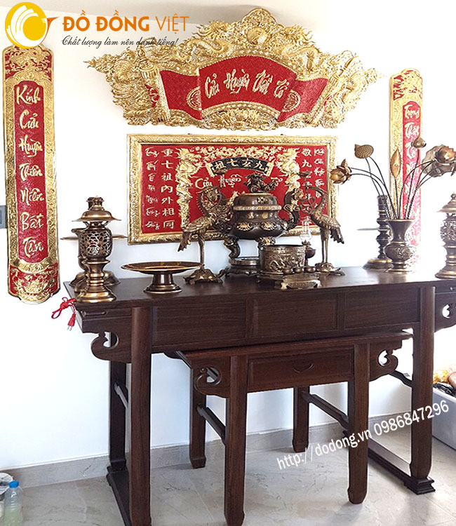 Bàn thờ cửu huyền thất tổ, trang trí bàn thờ cửu huyền đẹp