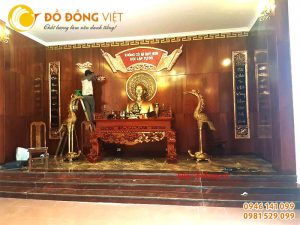 Mẫu phòng thờ bác hồ bằng đồng đẹp