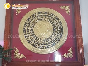Tranh trống đồng Đông Sơn gò thủ công KT 1m5