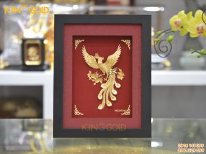 Quà tặng tranh vàng 24k- tranh chim phượng hoàng tung cánh