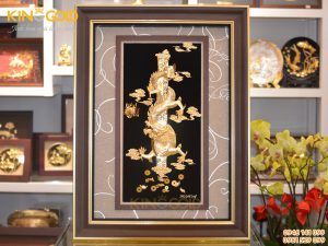 Tranh rồng phú quý vàng lá 24k- quà tặng VIP dịp Tết 2020