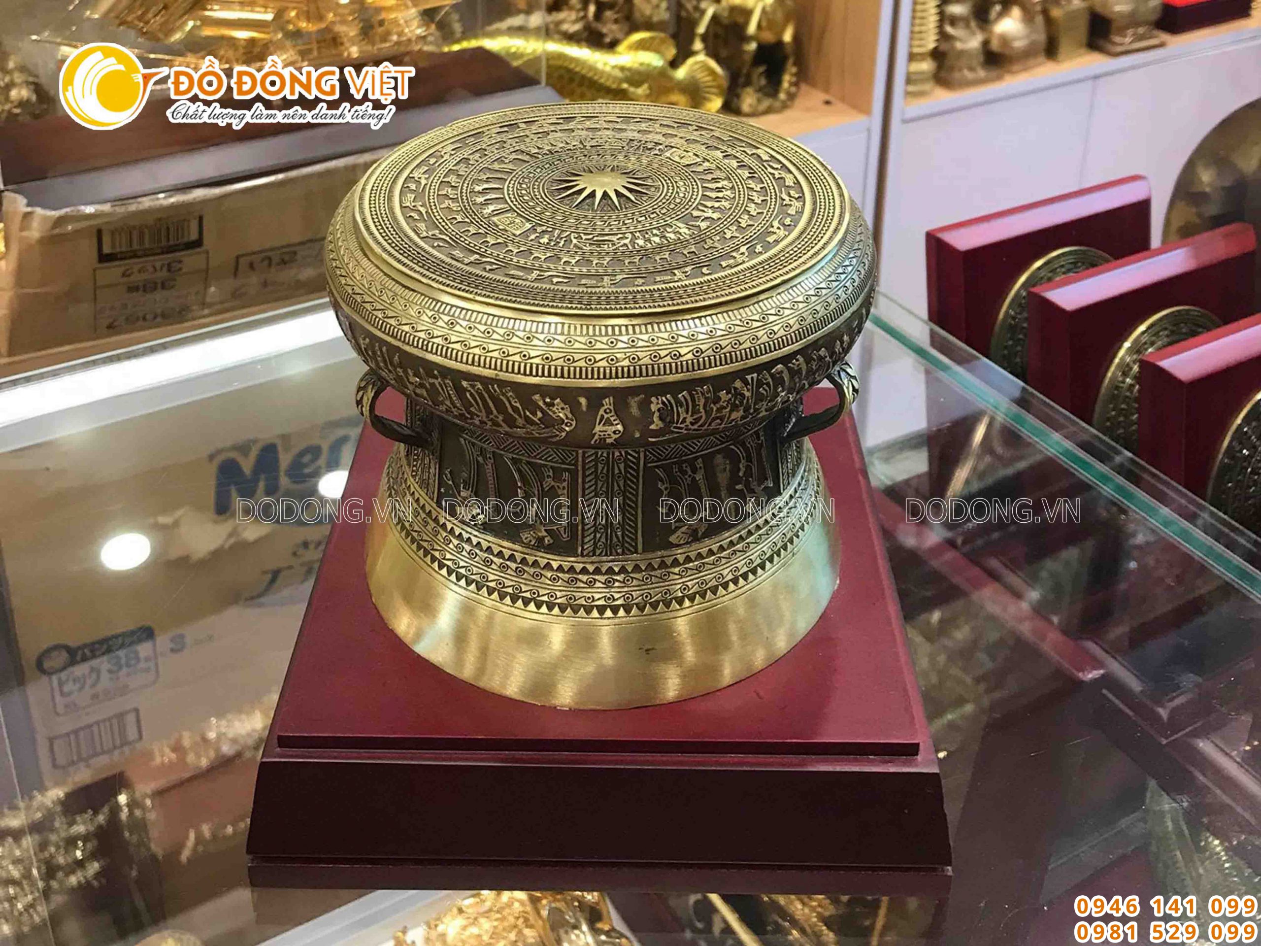 Trống đồng quà tặng lưu niệm cỡ 15 cm