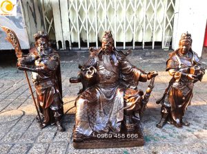 Tượng đồng tam thánh, tượng quan công, châu xương, dương bình