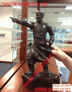Bán tượng Trần hưng đạo chỉ tay đồng 40cm -Trần quốc tuấn