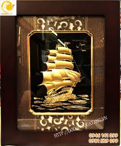 Các mẫu tranh lưu niệm thuận buồm xuôi gió vàng 3d