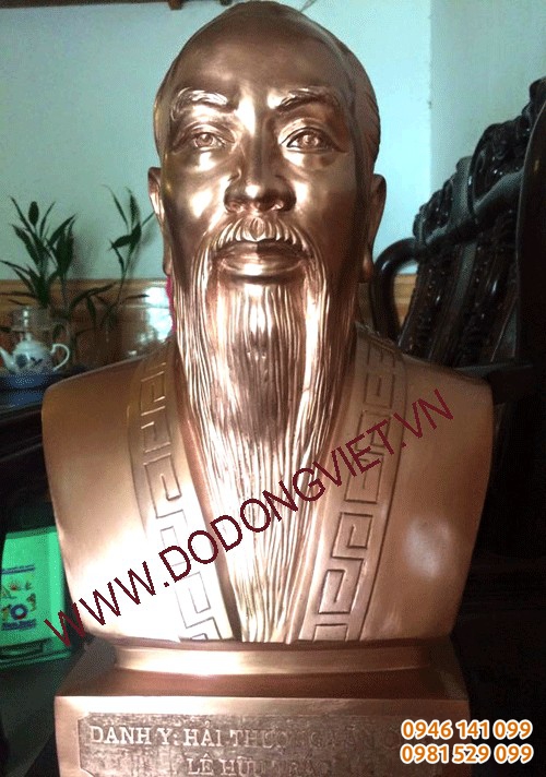 Tượng đồng chân dung danh y hải thượng lãn ông Lê hữu trác