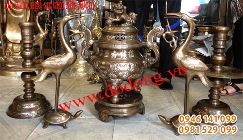 Bộ đỉnh ngũ sự tam khí 50cm