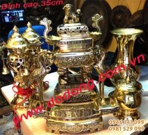 Gía đỉnh đồng vuông tam sự vĩnh tiến Đỉnh đồng vuông