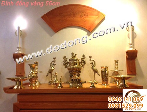 Bộ đồ thờ bằng đồng số 3 vĩnh tiến đầy đủ