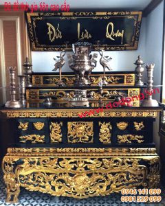 Bộ đỉnh thờ cúng đồng đỏ cao cấp thờ gia tiên