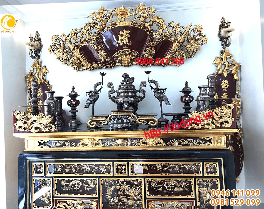 Hướng dẫn bày đỉnh thờ ngũ sắc trên bàn thờ gia tiên
