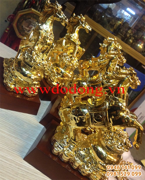 Ngựa hũ tiền vàng 20cm biểu tượng tiền tài