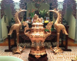 Bộ đỉnh đồng đỏ bày nhà thờ, từ đường