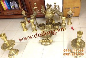 Mẫu bộ đồ thờ đồng dapha số 2 bàn 81,197cm