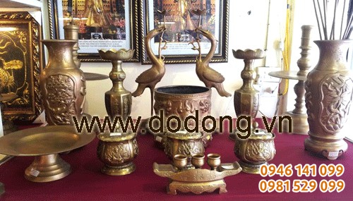 Bộ đỉnh đồng đỏ nguyên khối hun màu Đỉnh đồng hun