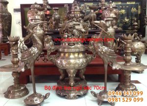 Một số mẫu đỉnh thờ ngũ sắc ngày tết Đồ đồng ngũ sắc