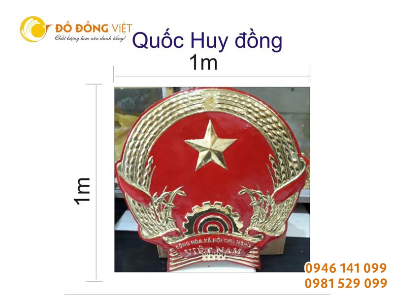 Đồ đồng Việt đúc quốc huy bằng đồng theo mẫu chuẩn, uy tín, giá tốt