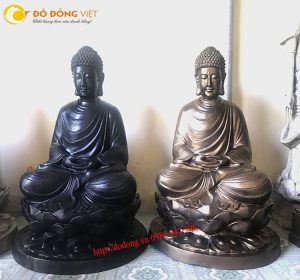 Tượng thích ca, đúc tượng đồng đỏ phật thích ca 108cm