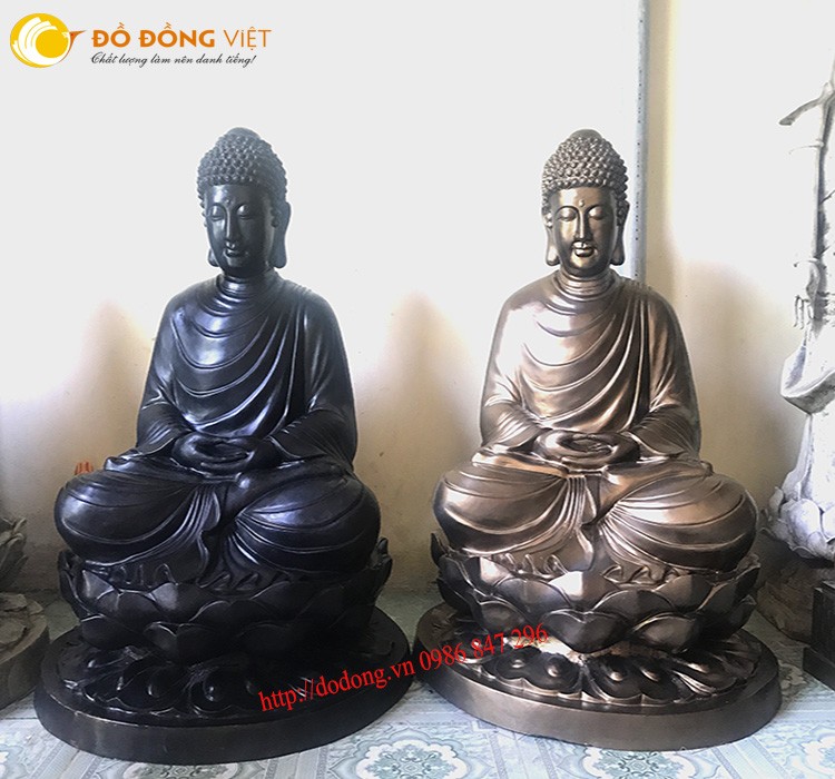 Tượng thích ca, đúc tượng đồng đỏ phật thích ca 108cm