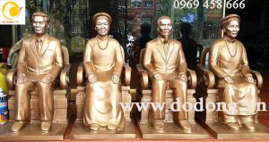 Nhận đúc tượng đồng đỏ toàn thân 1m theo yêu cầu