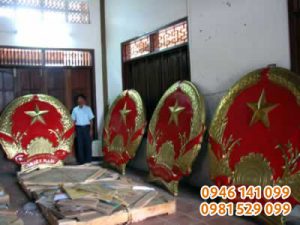 Quốc huy đồng dập nổi, đúc quốc huy, gò đồng tấm 1,2,3ly