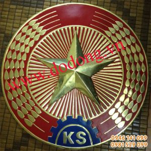 Logo kiểm soát bằng đồng gò thủ công Huy hiệu ngành