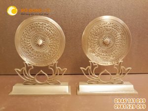 Mặt trống đồng Đông Sơn dk 10cm, quà tặng lưu niệm ý nghĩa