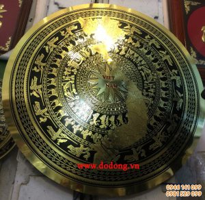 Mặt trống đồng ăn mòn bản đồ Việt nam dk 80cm