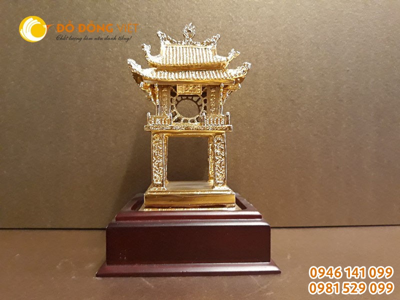 Mô hình Khuê Văn Các bằng đồng mạ vàng 24k