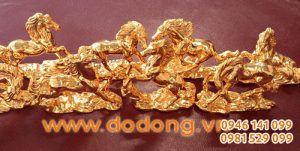Tượng ngựa bằng đồng mạ vàng 24k Qùa tặng phong thủy