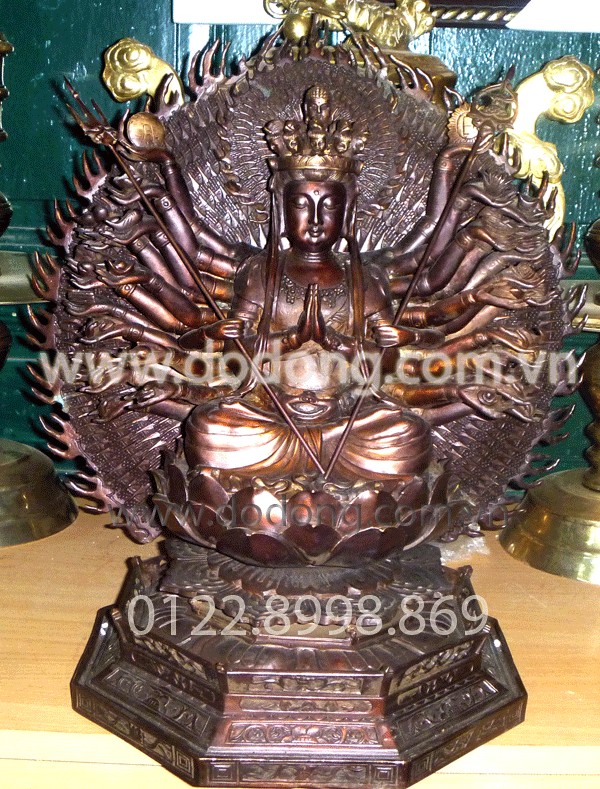 Tượng đồng phật thiên thủ thiên nhãn đồng hun phật đồng