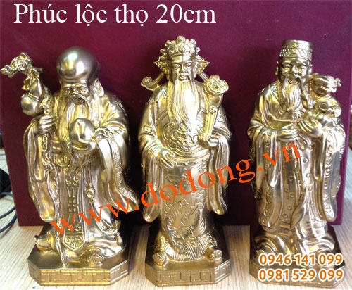 Tượng đồng phúc lộc thọ rước lộc vào nhà năm mới