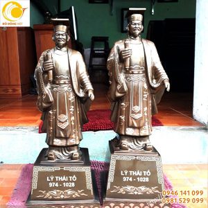 Tượng đồng vua Lý thái tổ bằng đồng khảm tam khí, ngũ sắc