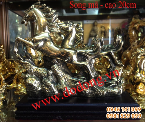 Song mã bằng đồng phong thủy quà tặng tết 2014