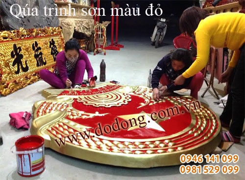 Kỹ thuật đúc quốc huy Việt nam băng đồng