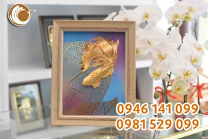 Tranh vàng 24k tranh cá vàng, quà tặng phong thủy ý nghĩa