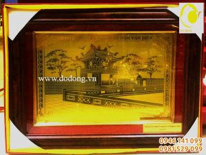 Tranh đồng khắc ăn mòn chùa một cột, khuê văn các, tháp rùa