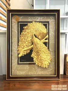 Tranh phú quý ngọc đường vàng lá 24k 80×120 cm