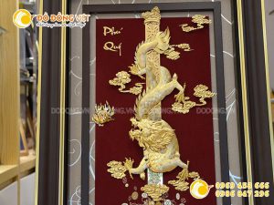 Tranh rồng phú quý cao cấp khung 80×120 cm