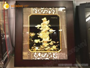 Tranh rồng phong thủy dát vàng 3d làm quà tặng