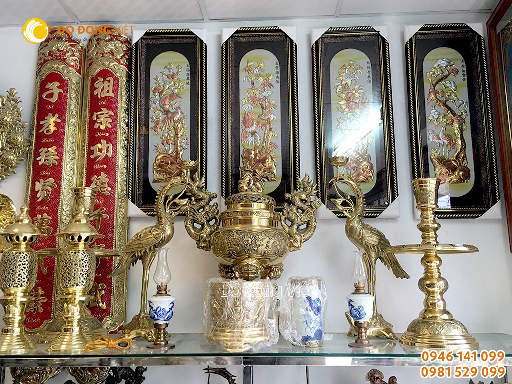 Tranh tứ quý trang trí nội thất hợp phong thủy KT 35×90