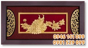 Tranh vàng vinh hoa phú quý treo phòng khách gia đình